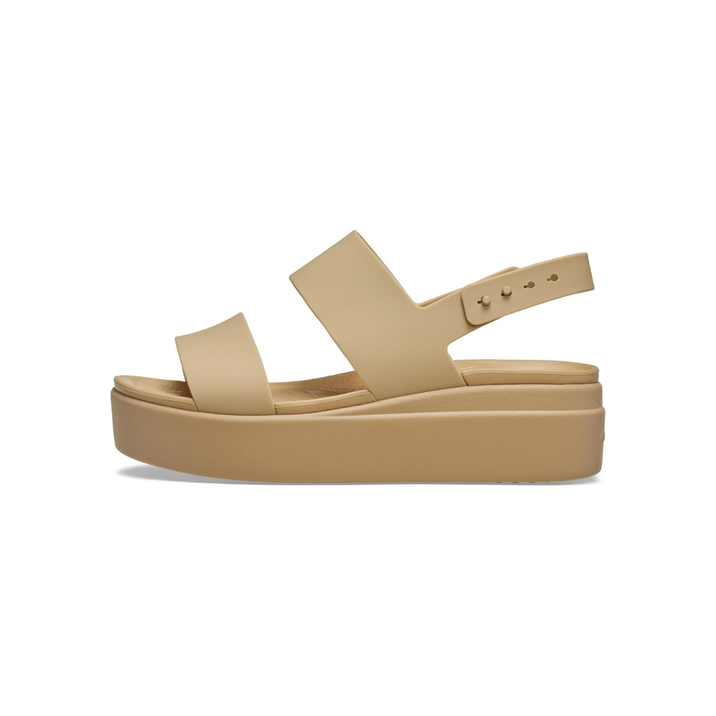 Elegant Comfort Low Wedge Platform Sandals