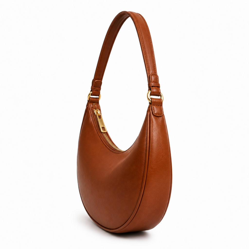 Close-up of the bag's zip closure.