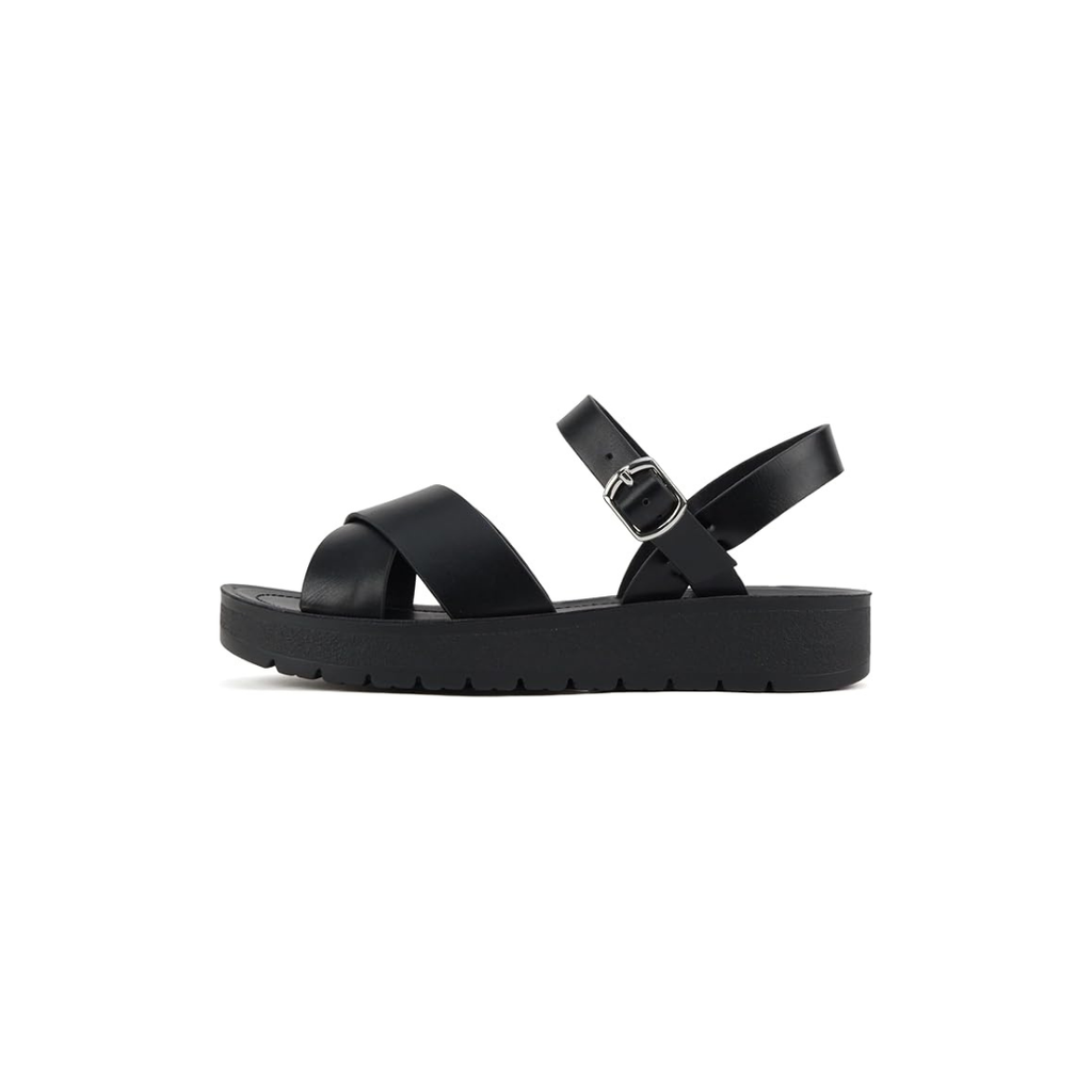 Stylish Criss Cross Flatform Strap Sandals