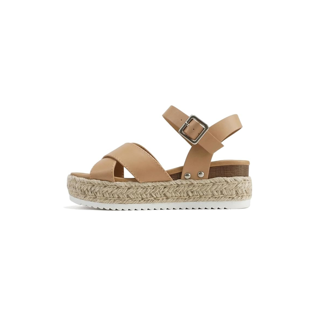 Stylish Crisscross Platform Wedge Sandals