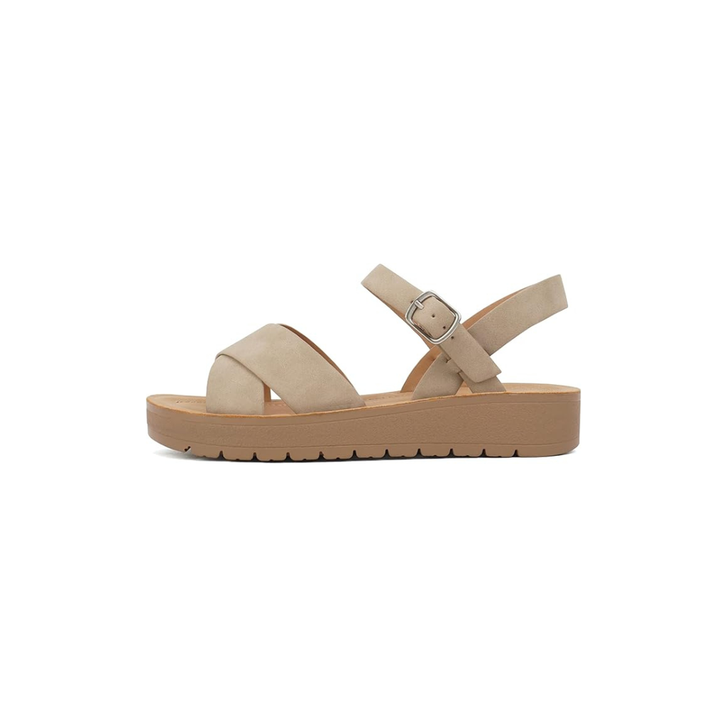 Trendy Flatform Criss Cross Strap Sandals