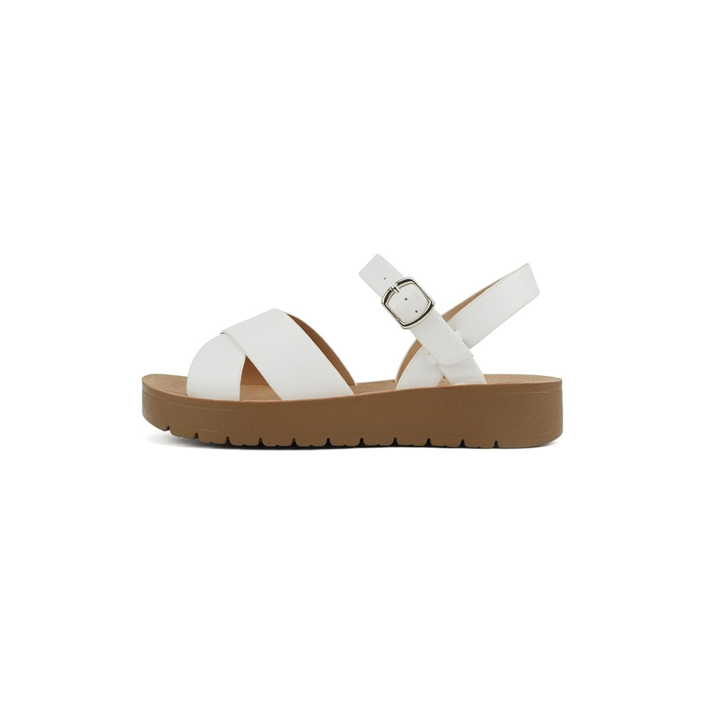 Elegant Criss Cross Platform Strap Sandals