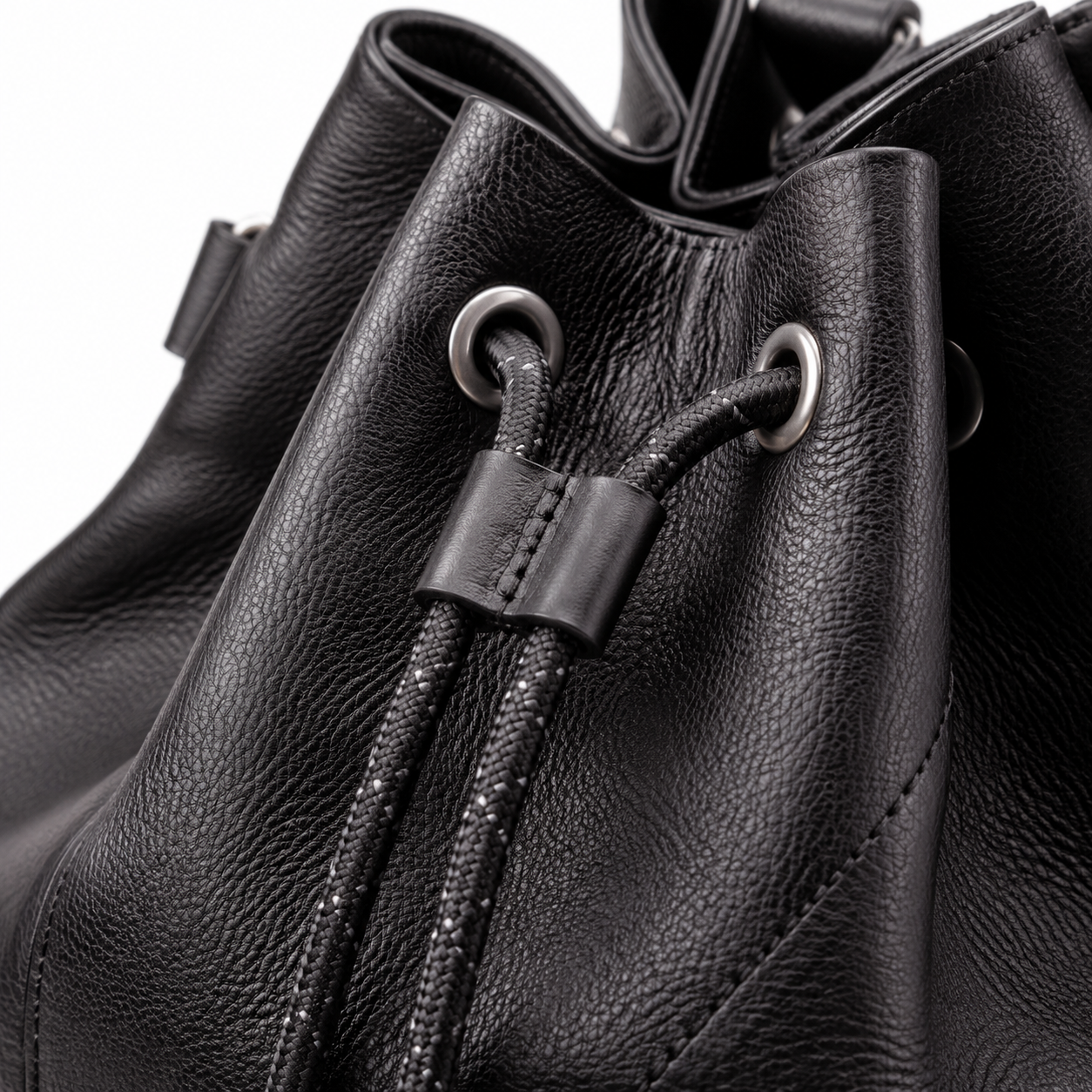 Close-up of high-quality leather texture.