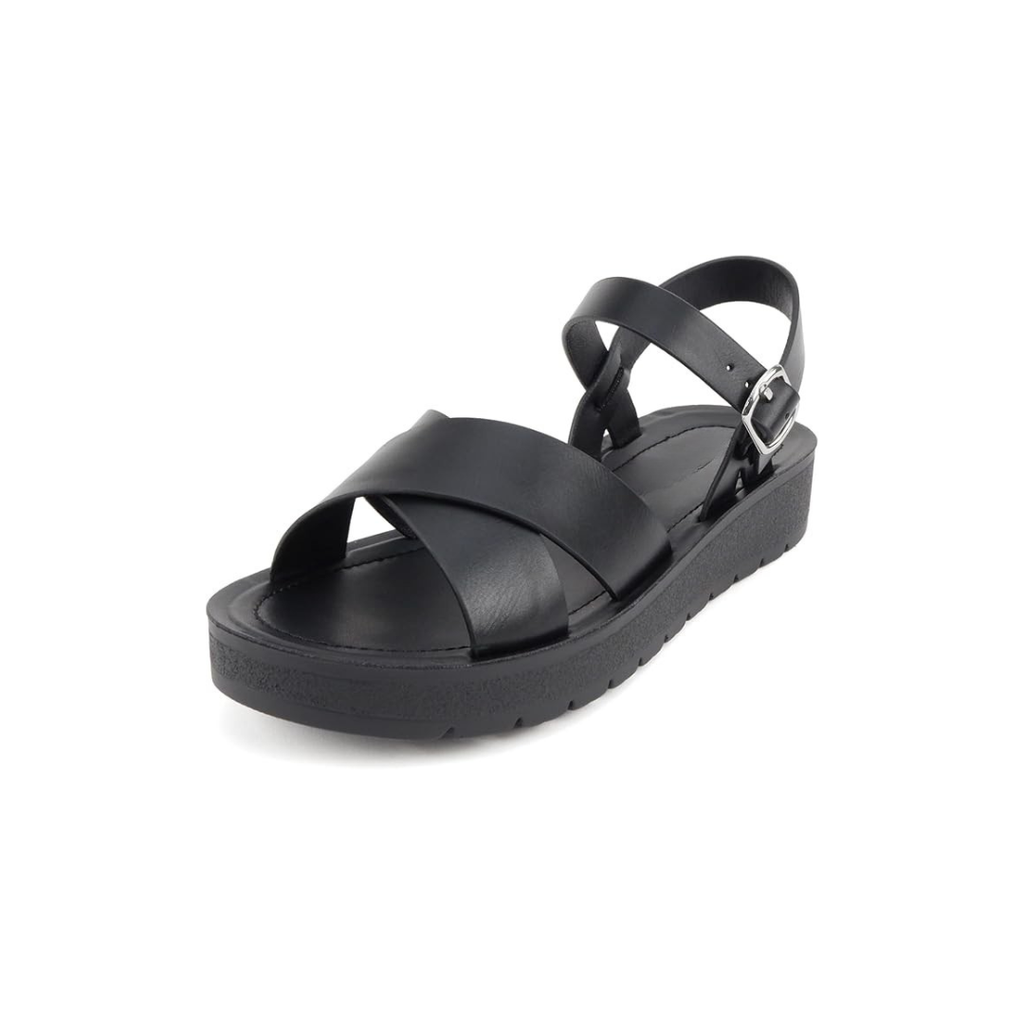 Stylish Criss Cross Flatform Strap Sandals