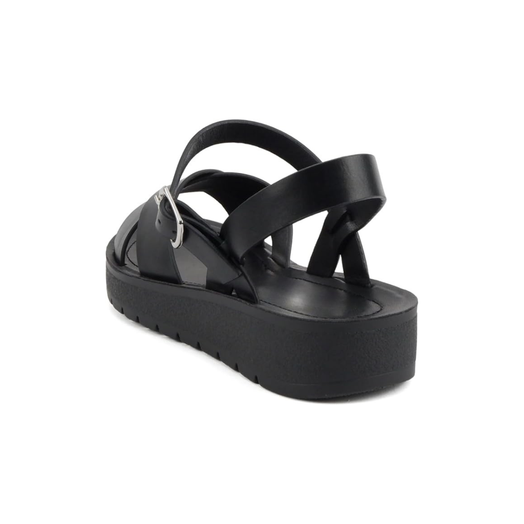 Stylish Criss Cross Flatform Strap Sandals