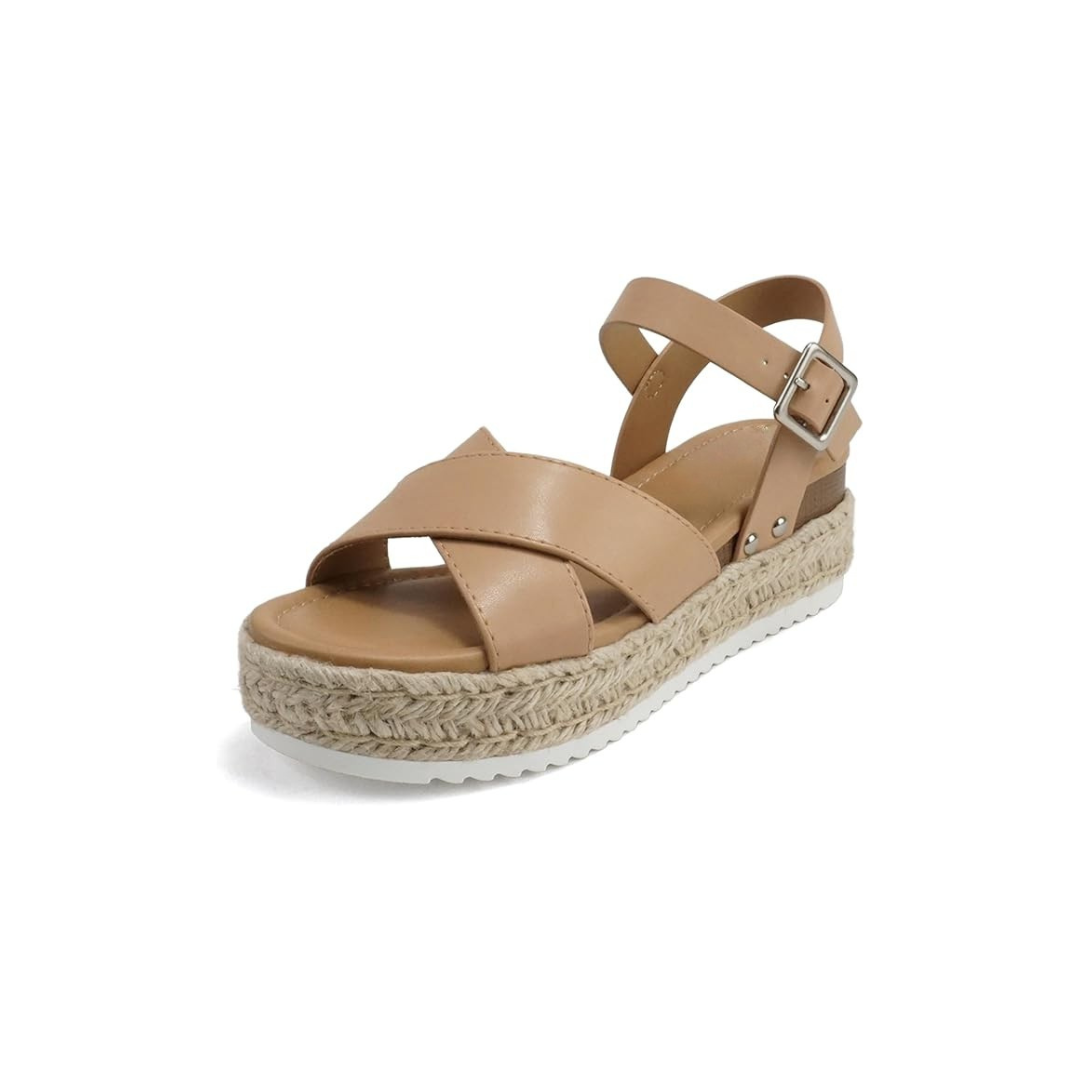 Stylish Crisscross Platform Wedge Sandals