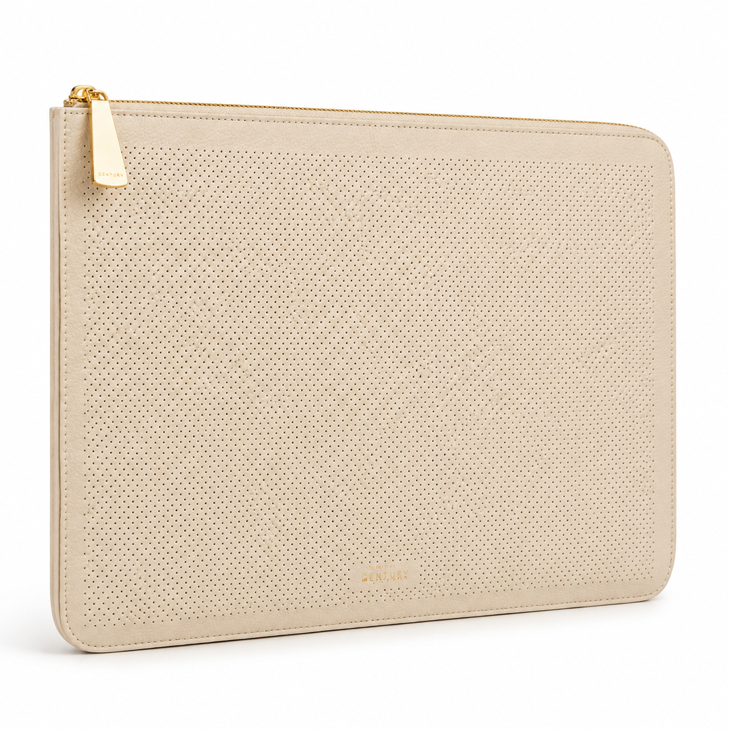 Close-up of the perforated leather texture.