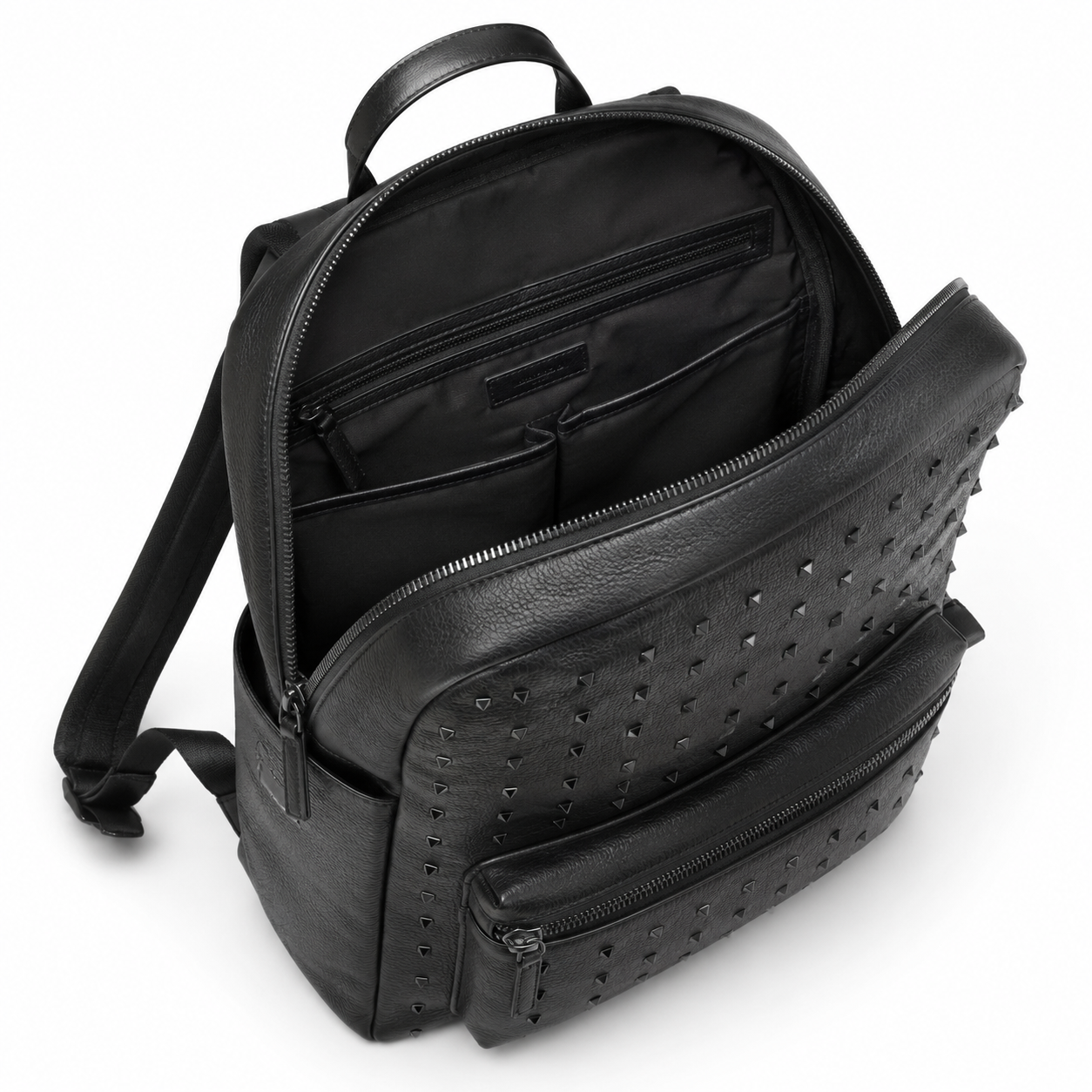 Interior view of the backpack showing compartments