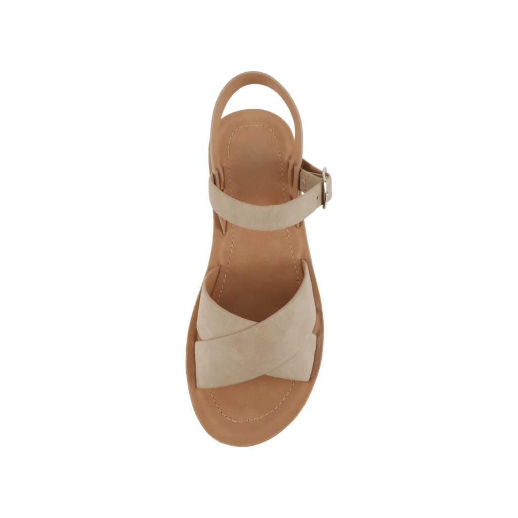 Trendy Flatform Criss Cross Strap Sandals