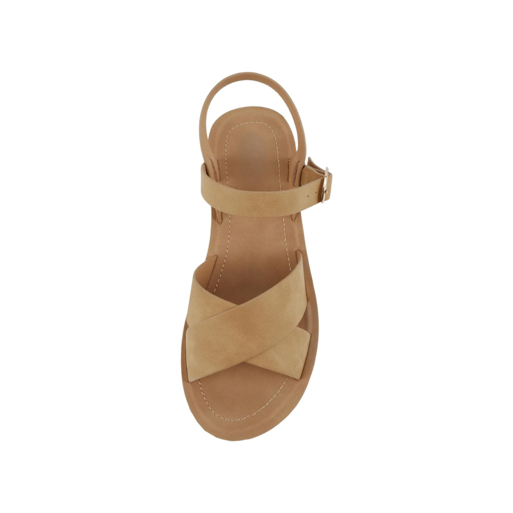 Chic Criss Cross Platform Buckle Sandals
