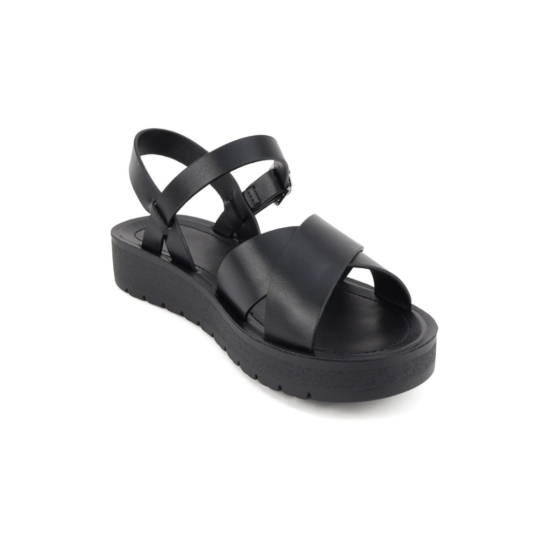 Stylish Criss Cross Flatform Strap Sandals