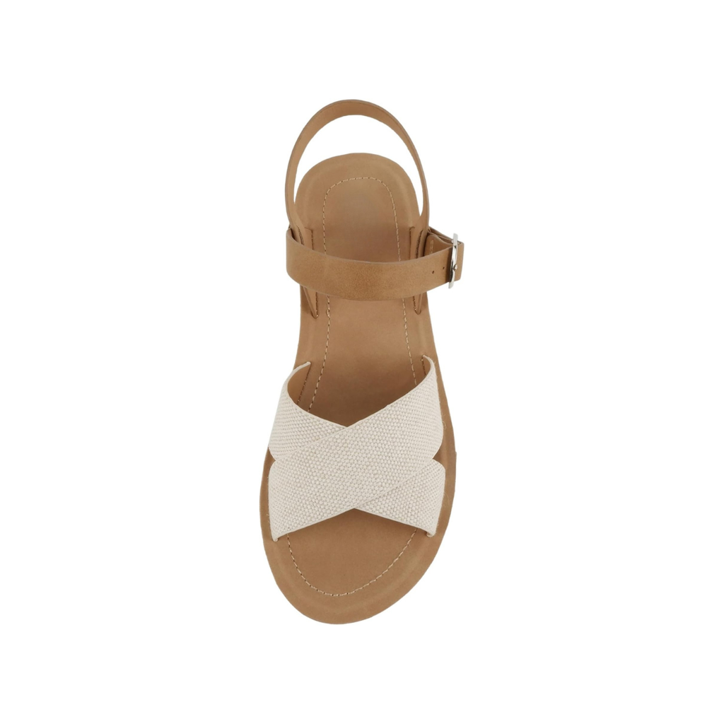Modern Criss Cross Flatform Everyday Sandals