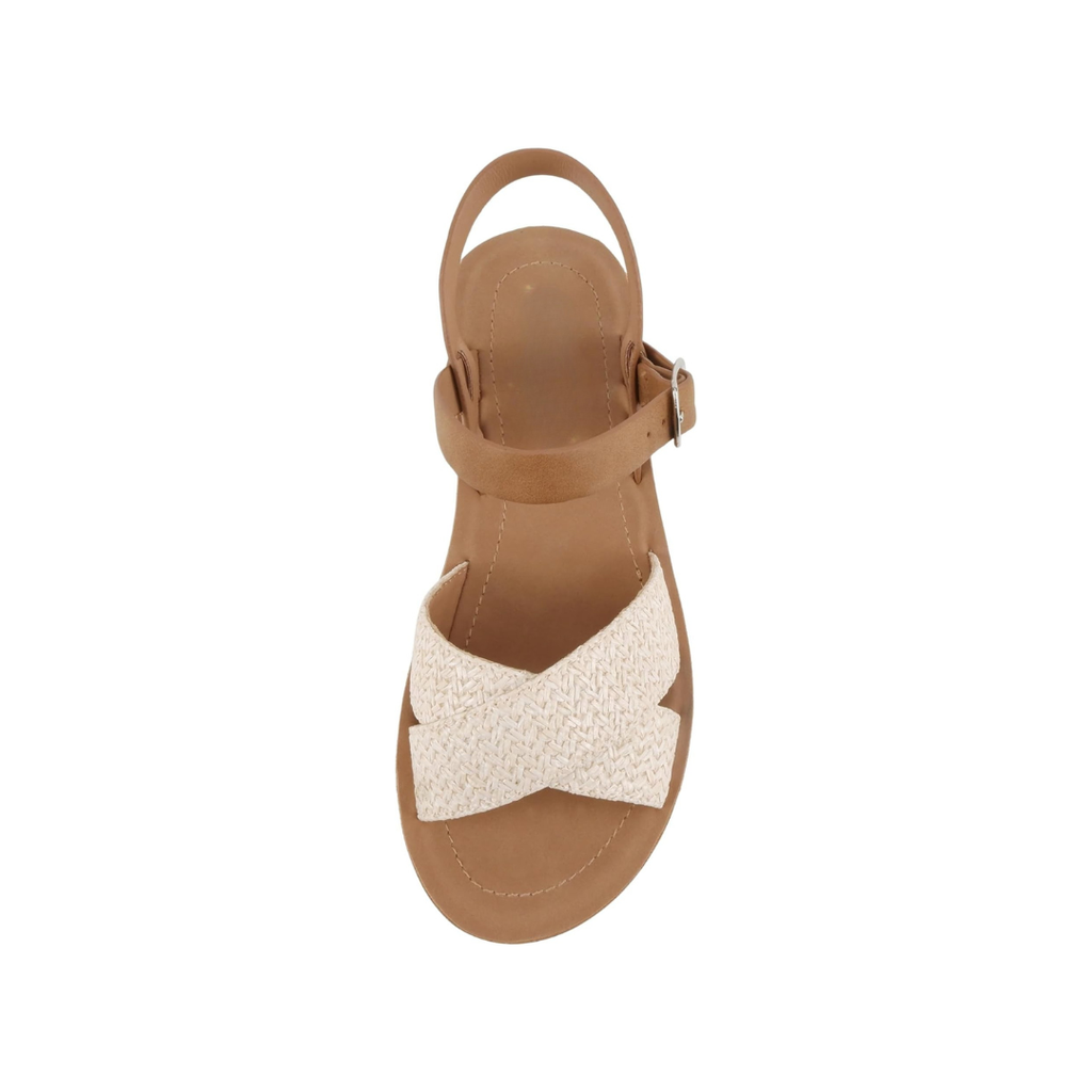 Fashionable Criss Cross Flatform Strap Sandals