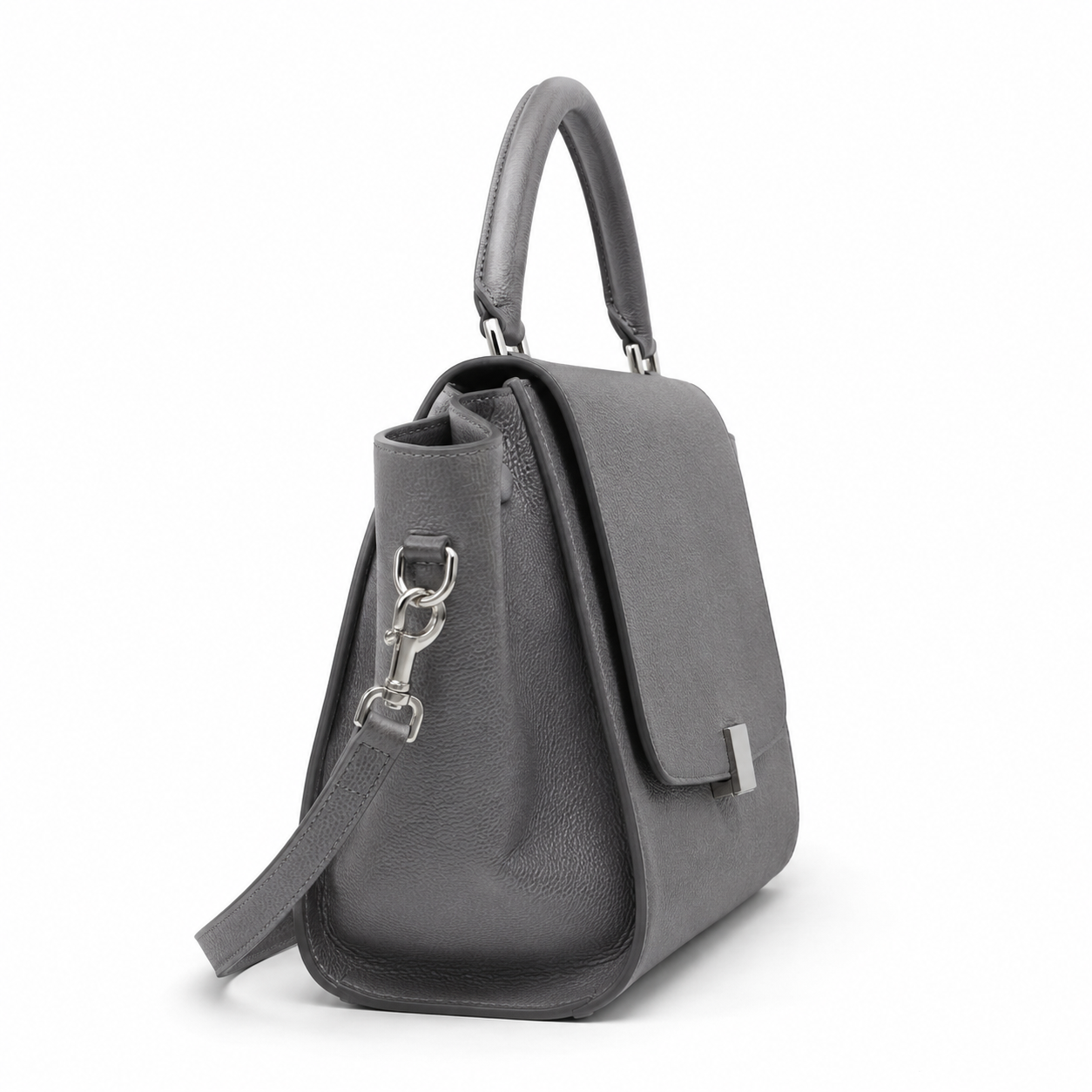 Top view showing the closure of the handbag.