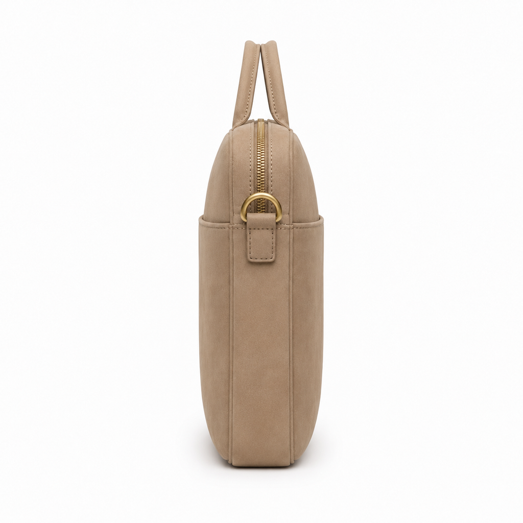 Interior view of the laptop bag showing spacious compartment.