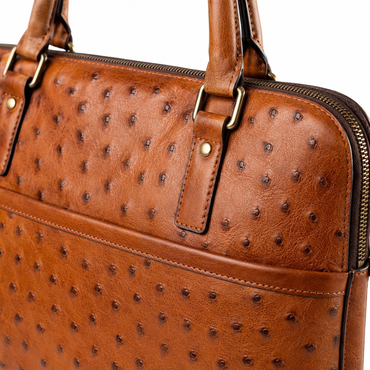Back view of the briefcase with a clean finish.