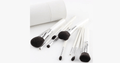 10-Piece Makeup Brush Set in Round White Case