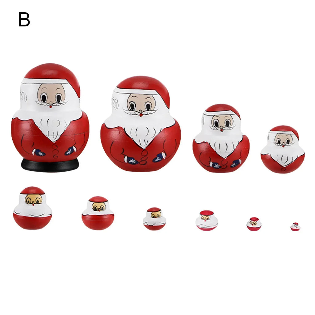 10-Piece Wooden Russian Matryoshka Nesting Doll Set – Cultural Décor & Gift