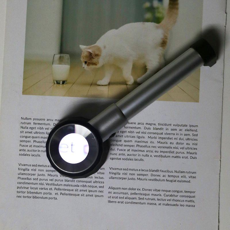 10× magnifying glass with scale and LED light
