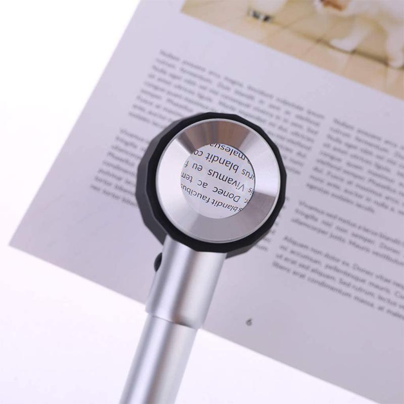 10× magnifying glass with scale and LED light