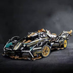 1690-Piece V12 Model Car Building Block Set with Working Steering and Suspension