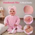 Reborn Baby Doll, 17-Inch – Realistic Soft Vinyl, Poseable, Smiling Newborn with Accessories