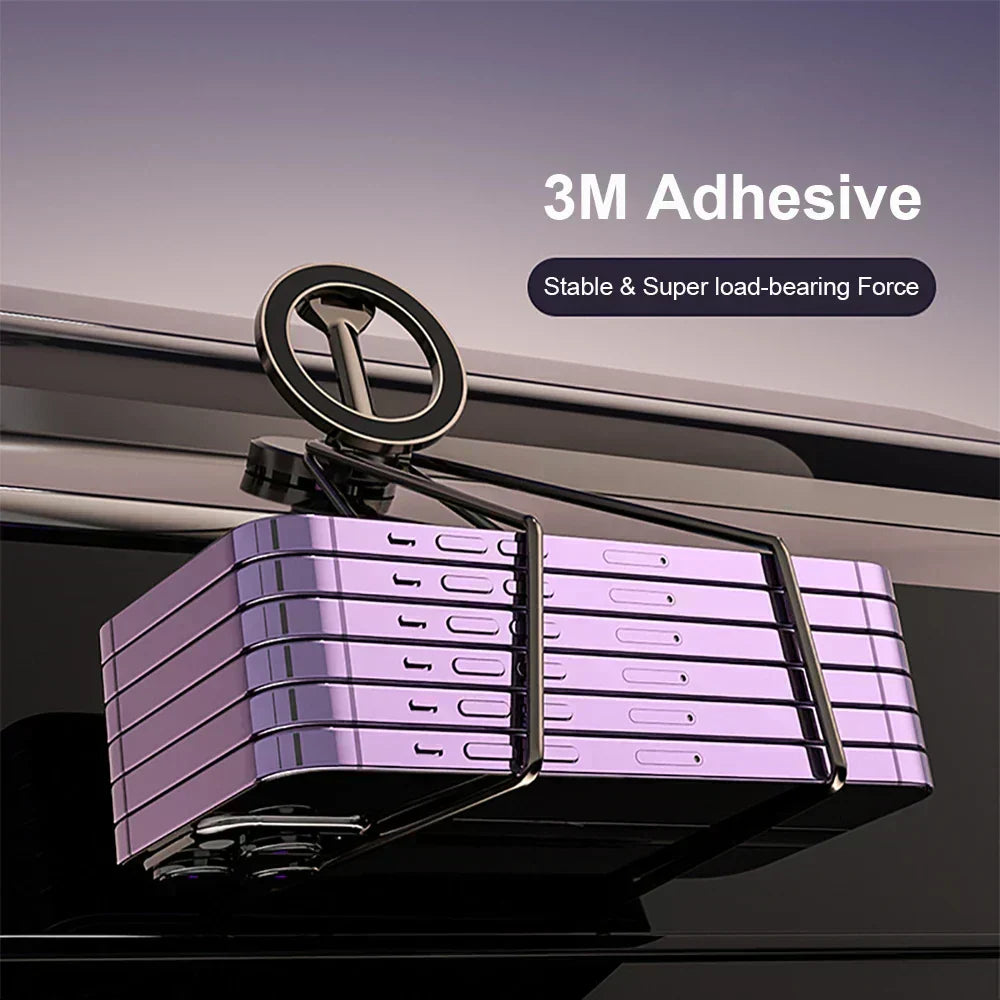 182° Foldable Magnetic Car Phone Holder – Adjustable & Secure Mount for All Smartphones