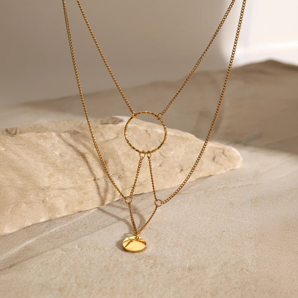18k dainty layered constellation necklace