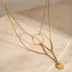 18k dainty layered constellation necklace
