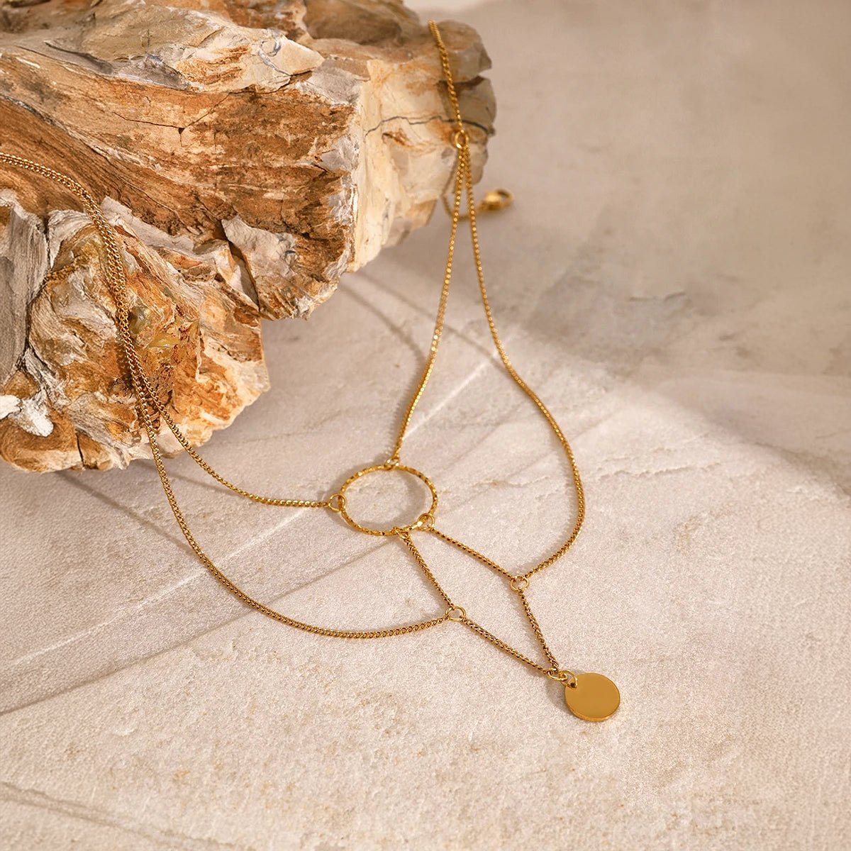 18k dainty layered constellation necklace