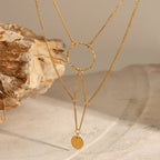18k dainty layered constellation necklace