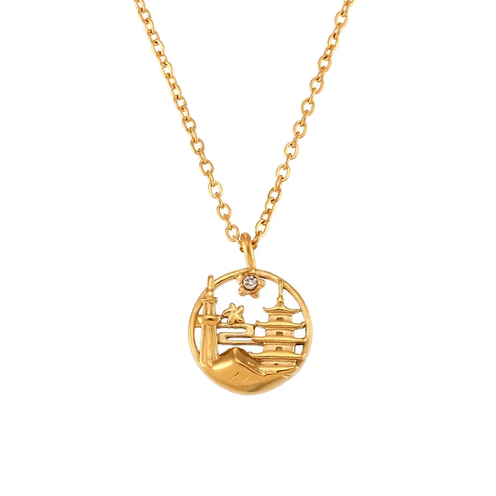 18k Landmark Adventures Travellers Necklace