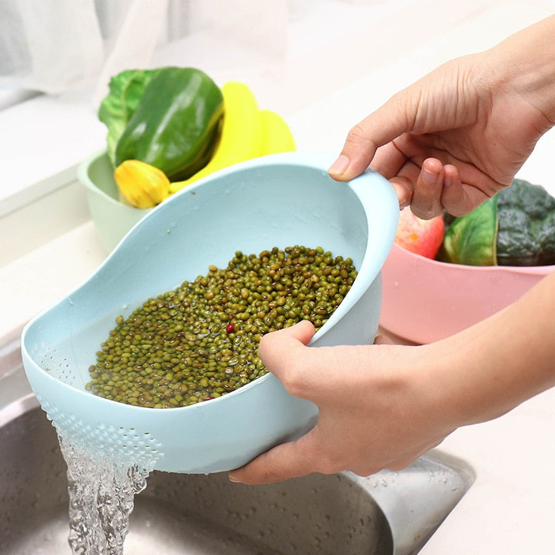 2-in-1 Easy Rice Drainer Basket