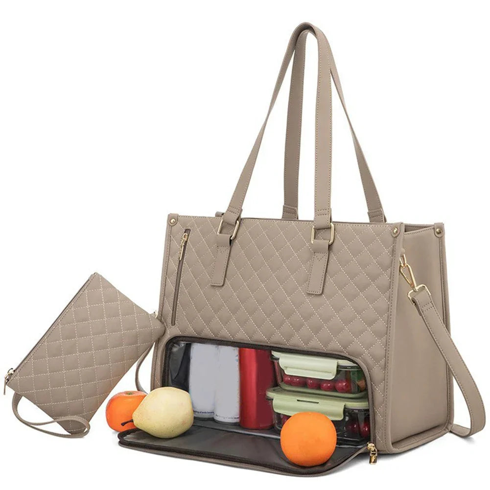 2-in-1 Laptop Bag with Insulated Lunch Compartment