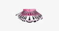 24-piece professional makeup brush set with bag – hot pink