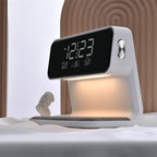 3-in-1 Bedside Lamp with Wireless Charger – LCD Alarm Clock & Touch Dimmable LED Table Lamp