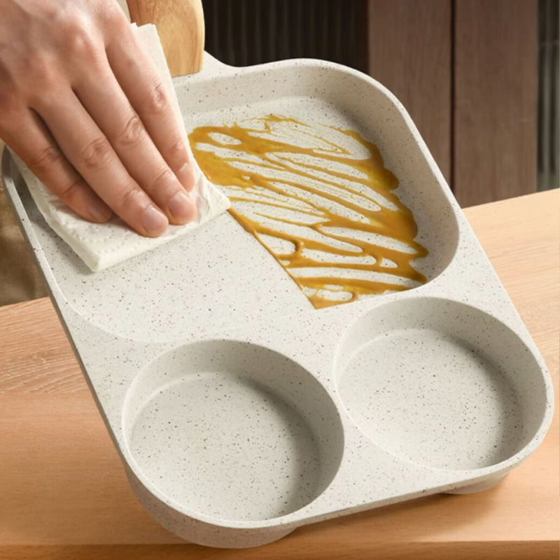 3-in-1 divided non-stick frying pan