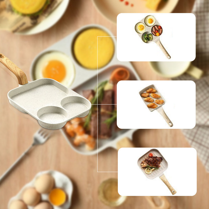 3-in-1 divided non-stick frying pan