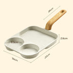 3-in-1 divided non-stick frying pan
