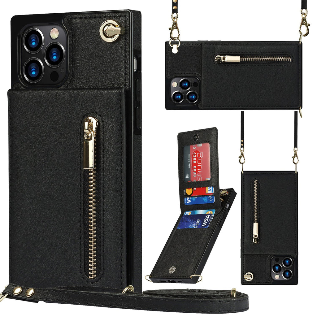 3-in-1 Phone Case with Card and Coin Pocket Crossbody Bag