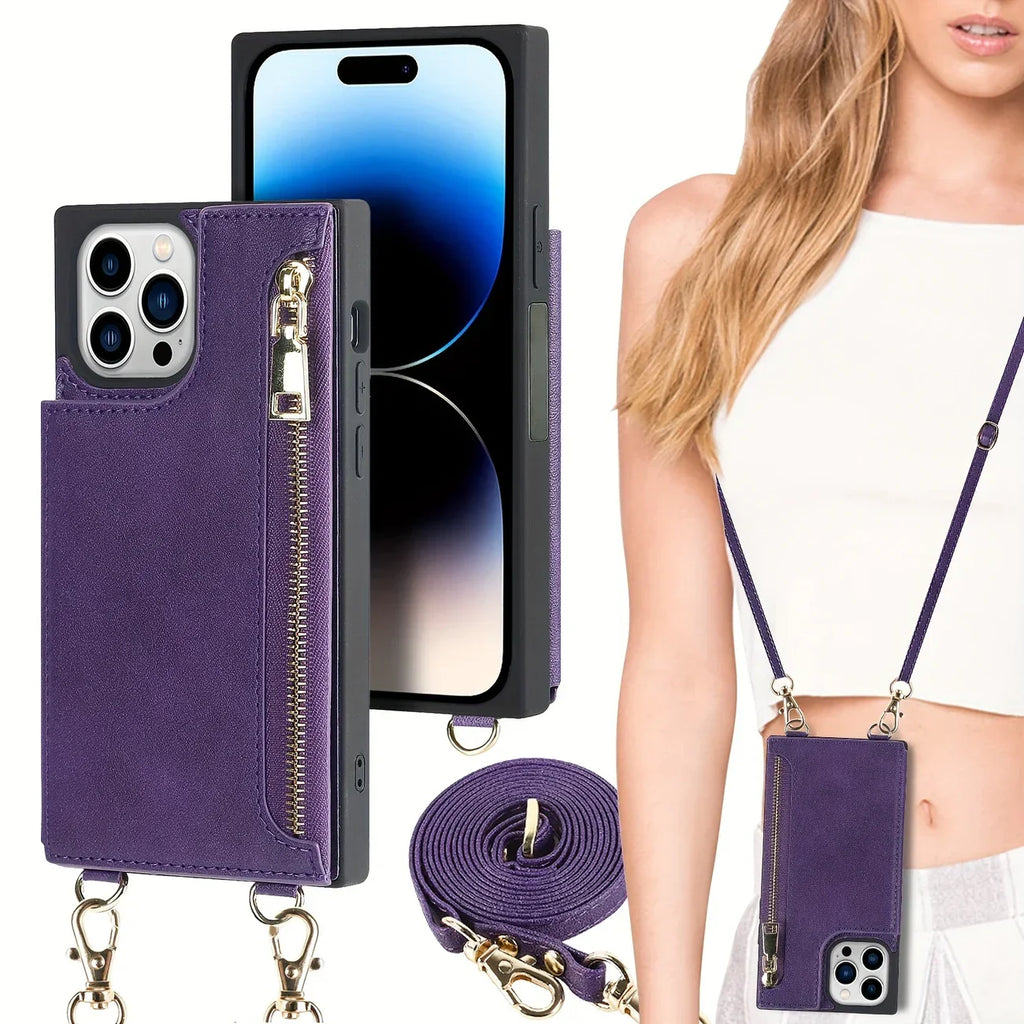 3-in-1 Phone Case with Card and Coin Pocket Crossbody Bag