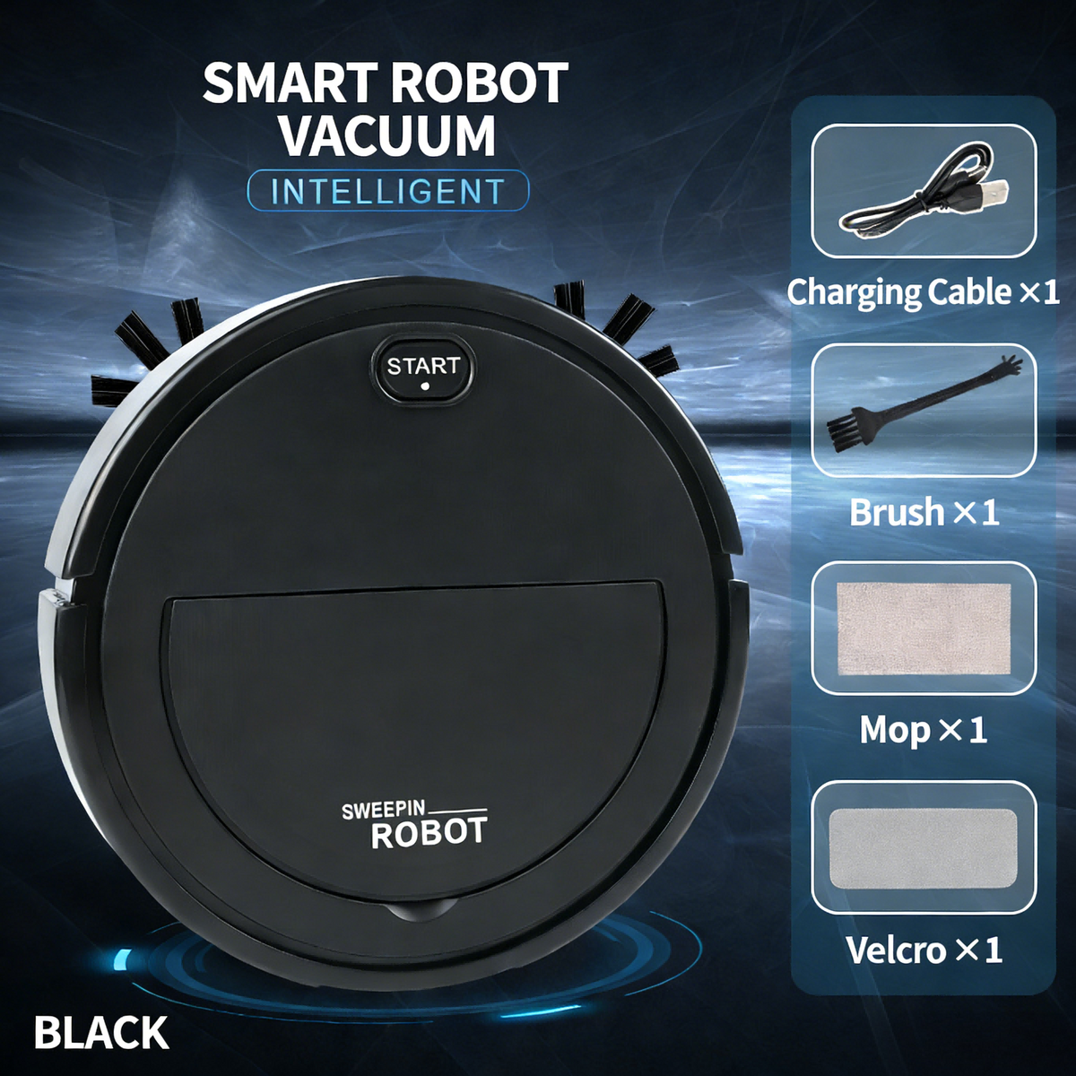 3-in-1 Robot Vacuum Cleaner with Laser Navigation and Self-Emptying