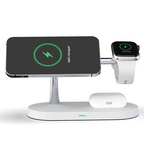 3-in-1 Wireless Charger for Smartphone, Smartwatch and Earbuds – Fast Charging Station with Modern Design