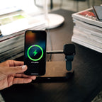 3-in-1 Wireless Charger for Smartphone, Smartwatch and Earbuds – Fast Charging Station with Modern Design