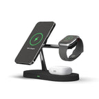 3-in-1 Wireless Charger for Smartphone, Smartwatch and Earbuds – Fast Charging Station with Modern Design