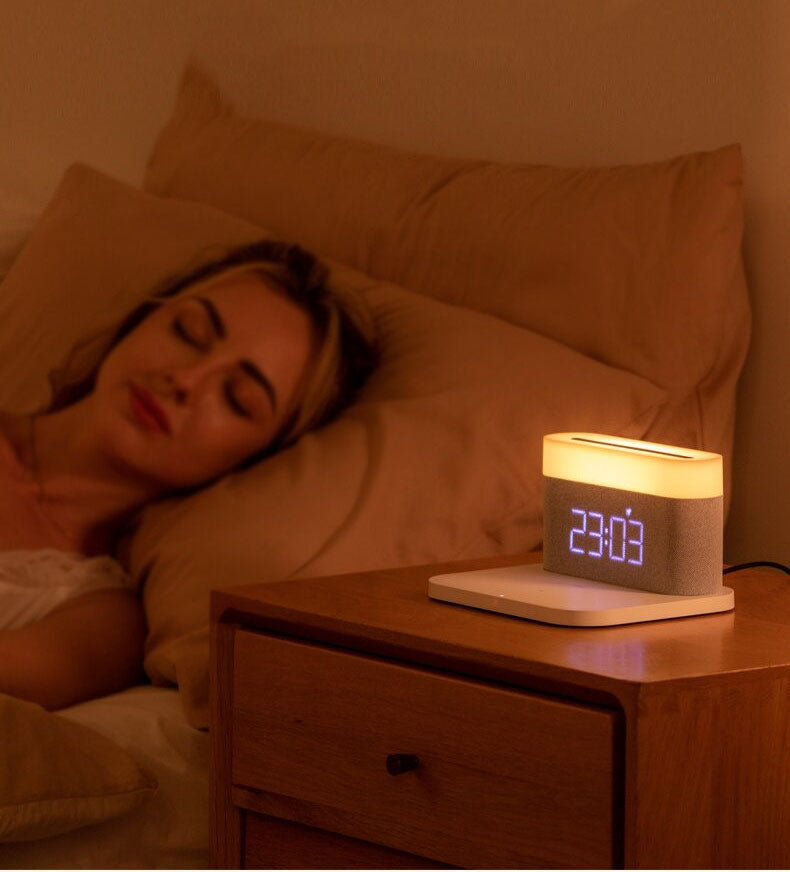 3-in-1 Wireless Charger, LED Lamp & Digital Alarm Clock | Fast Charging Dock