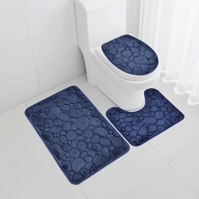 3-Piece Bathroom Mat Set with Non-Slip Comfort