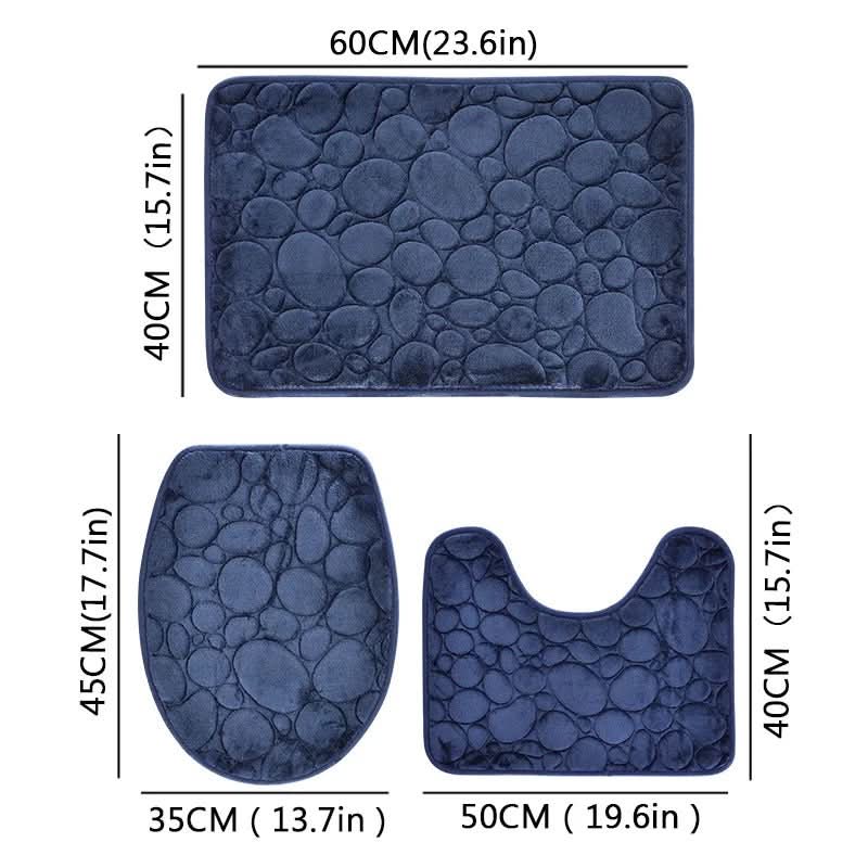 3-Piece Bathroom Mat Set with Non-Slip Comfort