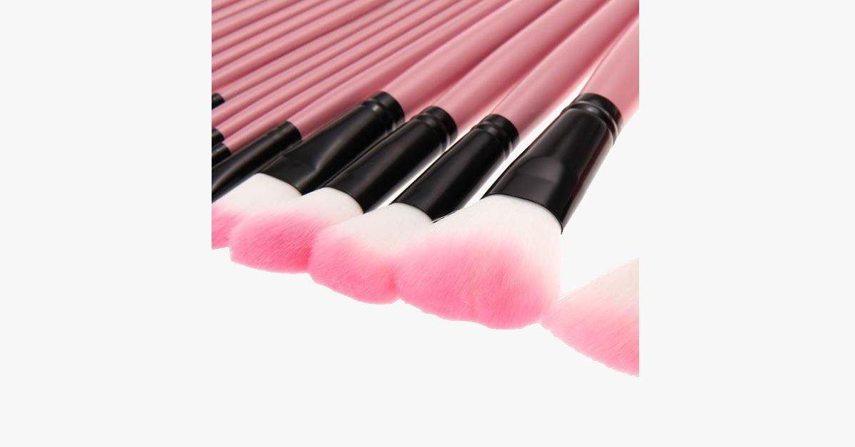 32-Piece Professional Pink Makeup Brush Set