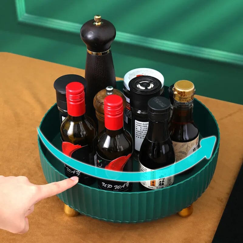 360-Degree Rotating Storage Tray and Spice Rack